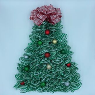 Green & White Christmas Tree Wreath