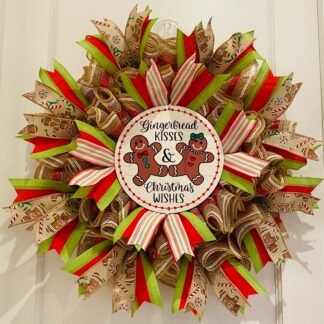 Gingerbread Kisses & Christmas Wishes Wreath