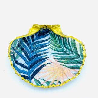 Tropical Decoupage Shell - large
