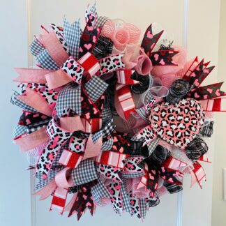 Cheetah Heart Valentine’s Wreath