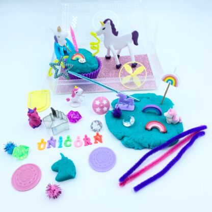 Unicorn Playdough Sensory Box