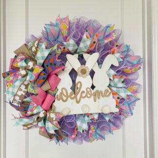 Easter Bunny Welcome Wreath 24”