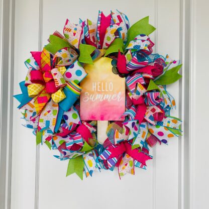 Hello Summer Ice-Pop Wreath - 25”