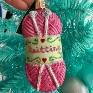 Knitting Ornament - Pink