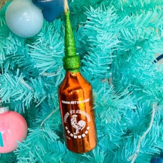 Sriracha Glass Ornament