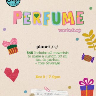 Perfume Making Workshop for Adults - December 9th