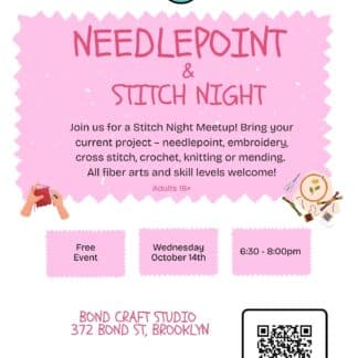 Needlepoint & Stitch Night -FREE- Adults -Oct. 14th